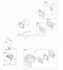 Air Cleaner Diagram and Parts List for 204315-0164-E1  Briggs and Stratton Engine
